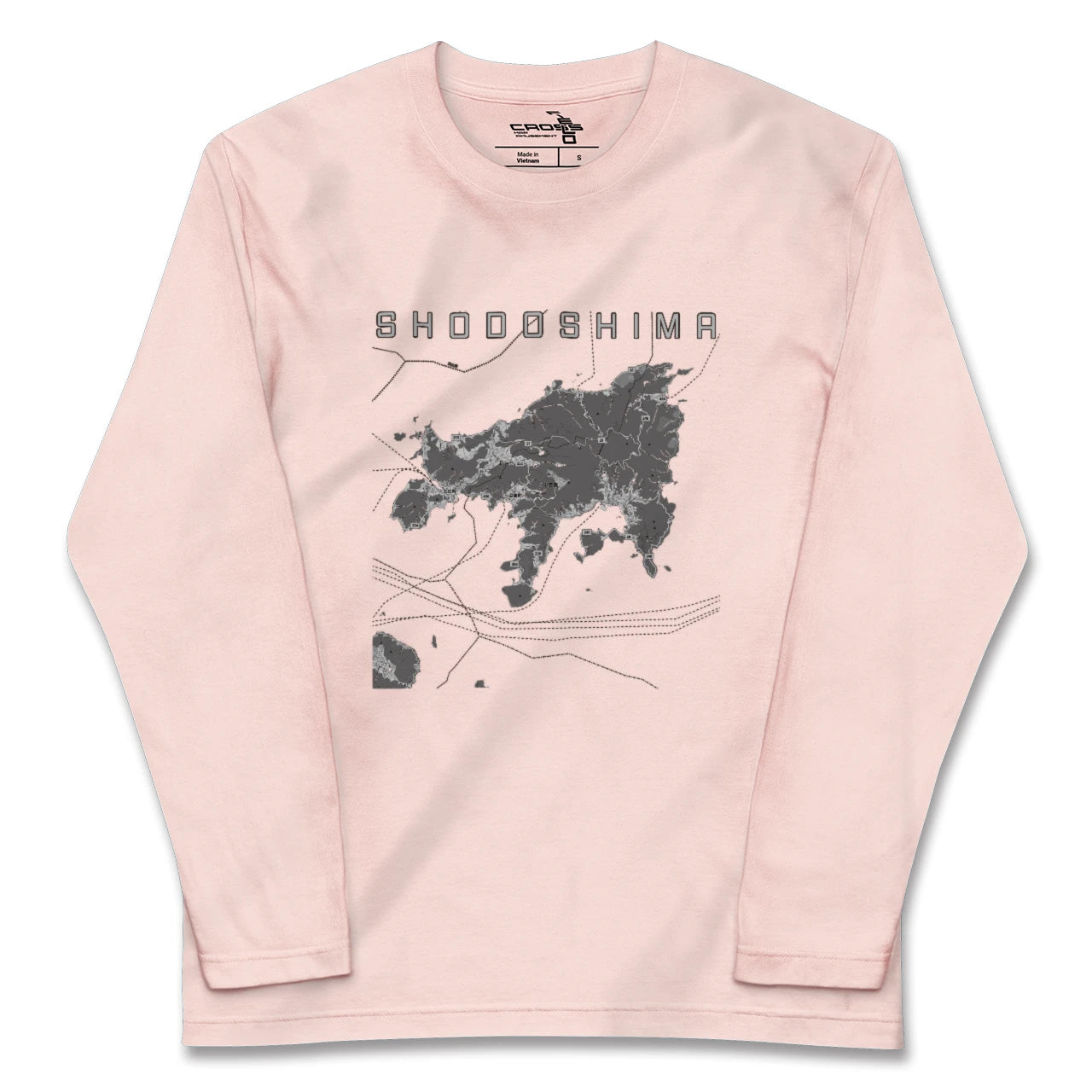 【小豆島（香川県）】地図柄ロングスリーブTシャツ