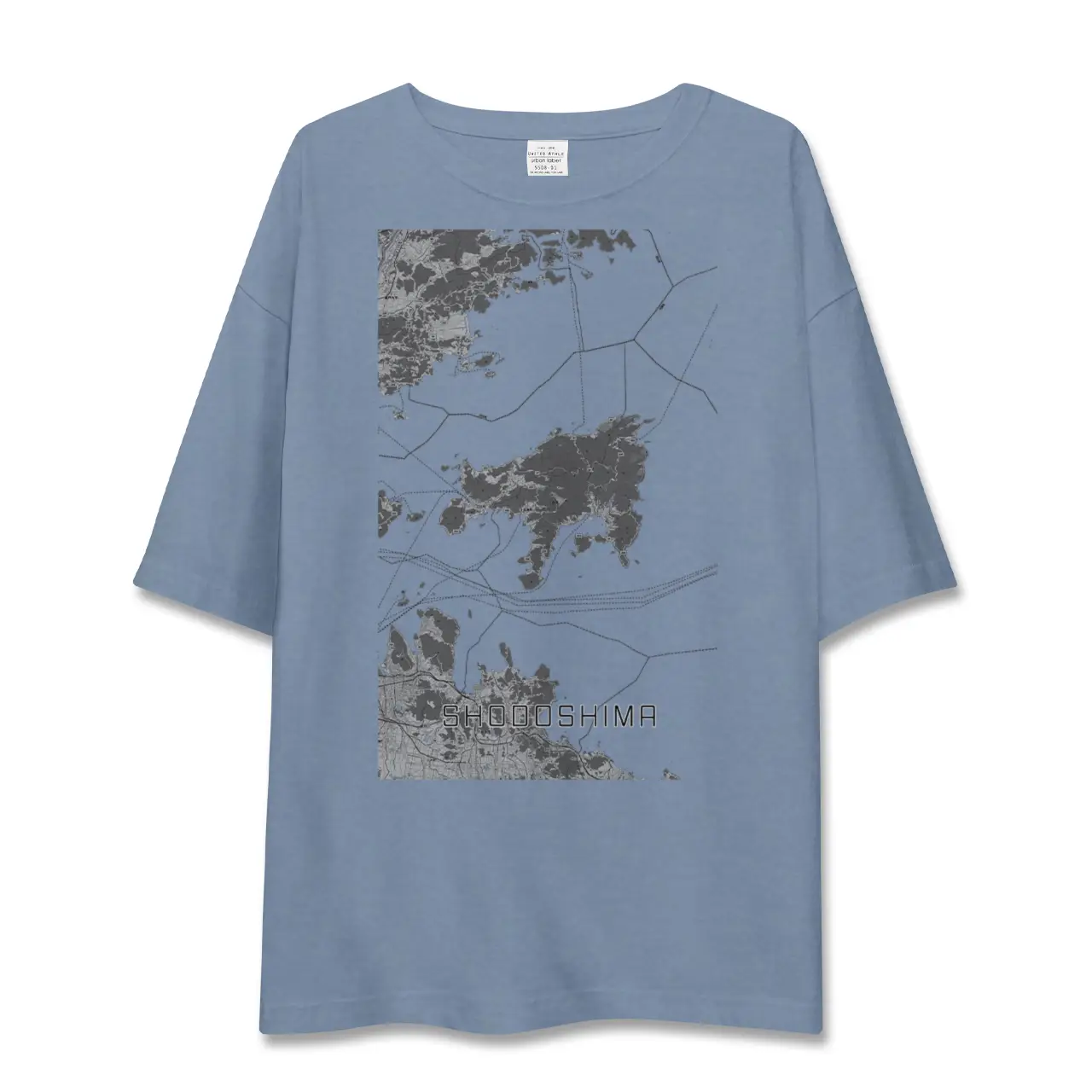 【小豆島（香川県）】地図柄ビッグシルエットTシャツ