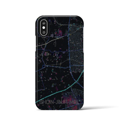 【松陰神社前（東京都）】地図柄iPhoneケース（バックカバータイプ）