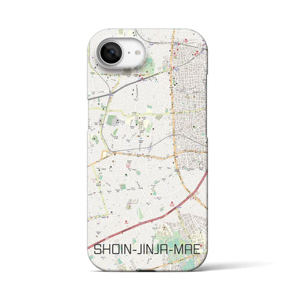 【松陰神社前（東京都）】地図柄iPhoneケース（バックカバータイプ）