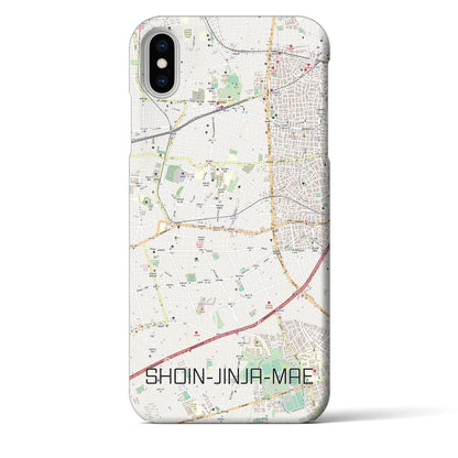 【松陰神社前（東京都）】地図柄iPhoneケース（バックカバータイプ）