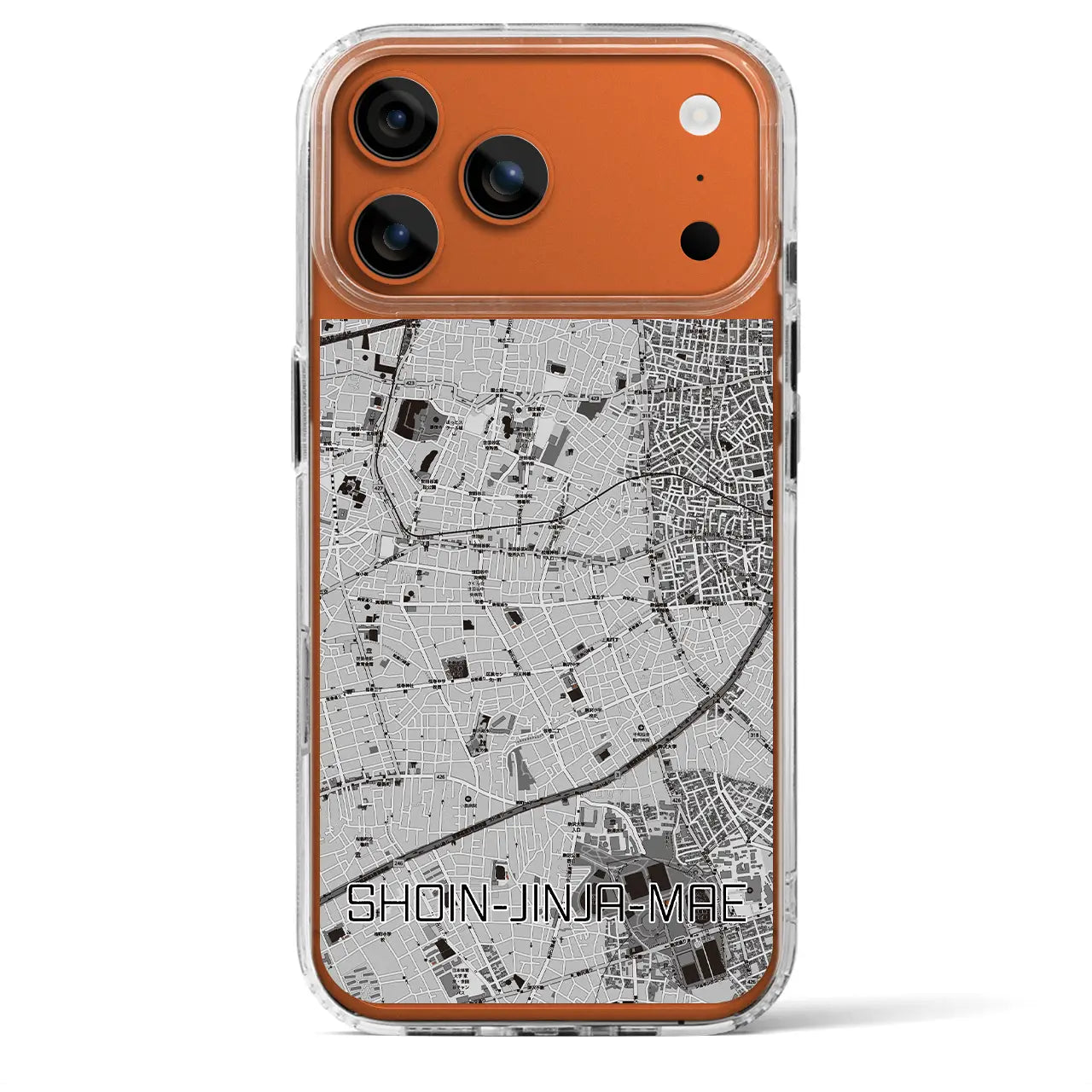 【松陰神社前（東京都）】地図柄iPhoneケース（MagSafeタイプ）