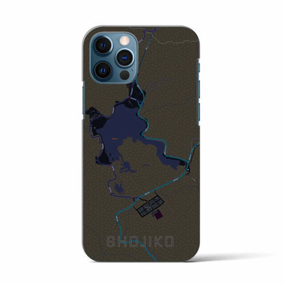 【精進湖（山梨県）】地図柄iPhoneケース（バックカバータイプ）