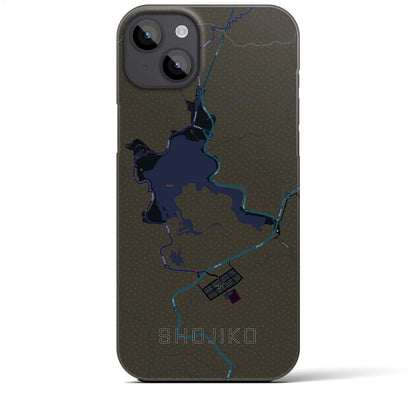 【精進湖（山梨県）】地図柄iPhoneケース（バックカバータイプ）