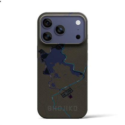 【精進湖（山梨県）】地図柄iPhoneケース（バックカバータイプ）