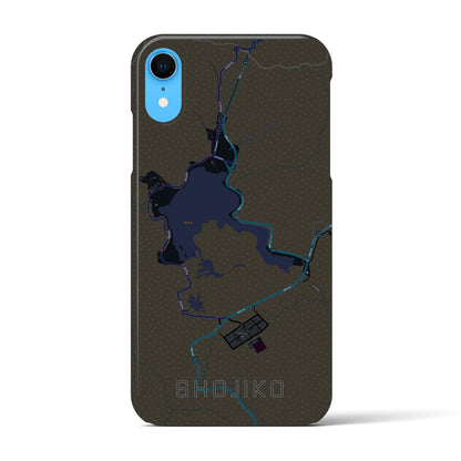 【精進湖（山梨県）】地図柄iPhoneケース（バックカバータイプ）