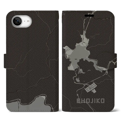 【精進湖（山梨県）】地図柄iPhoneケース（手帳タイプ）