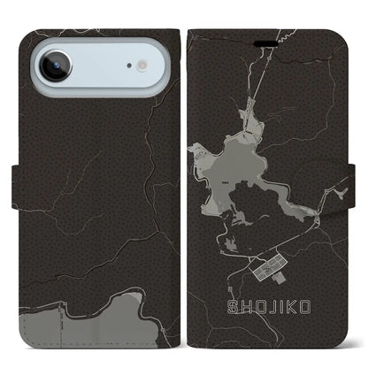 【精進湖（山梨県）】地図柄iPhoneケース（手帳タイプ）