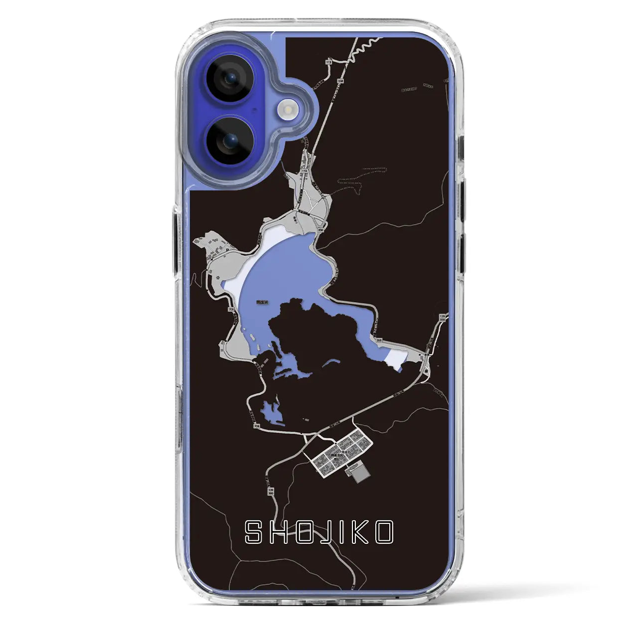 【精進湖（山梨県）】地図柄iPhoneケース（MagSafeタイプ）