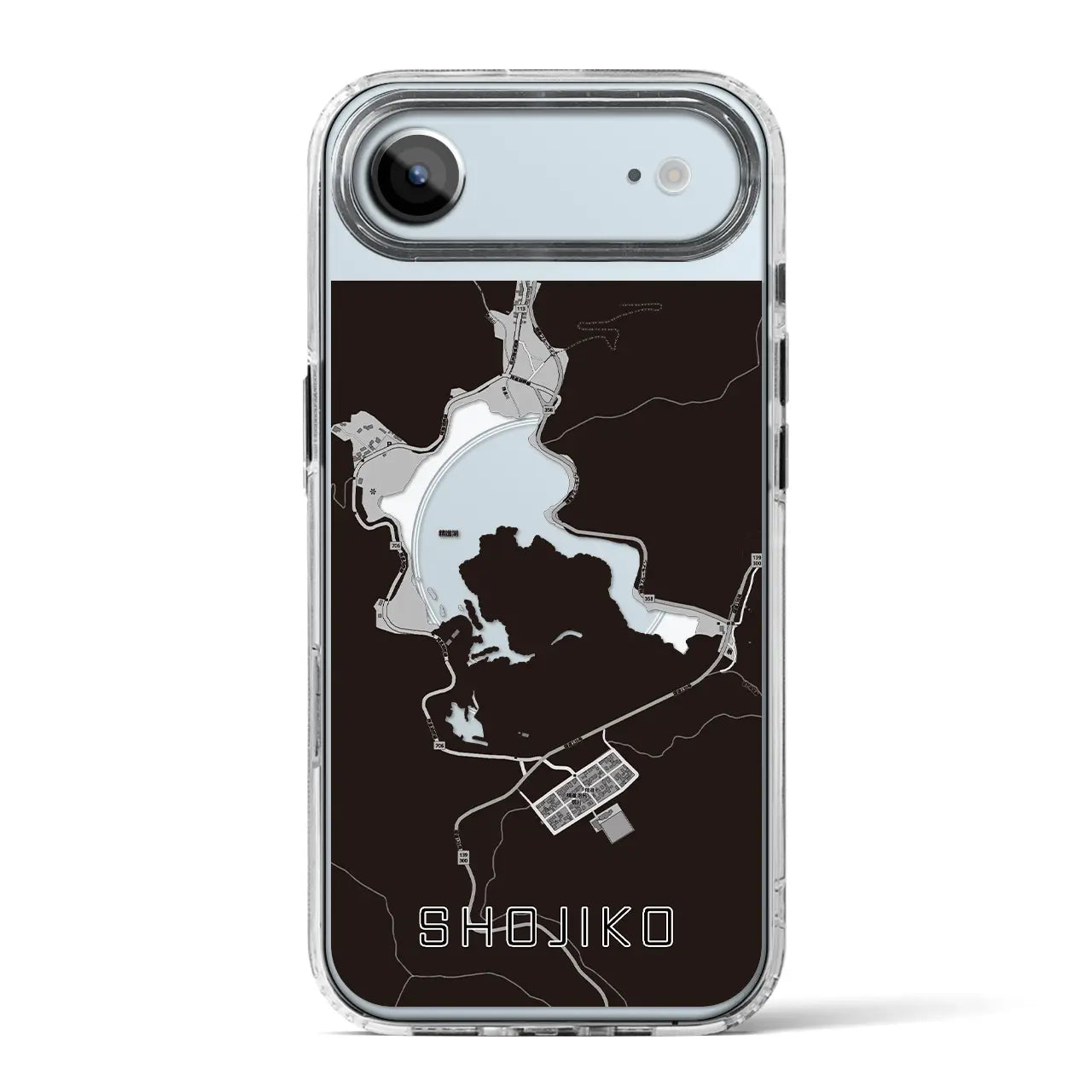 【精進湖（山梨県）】地図柄iPhoneケース（MagSafeタイプ）