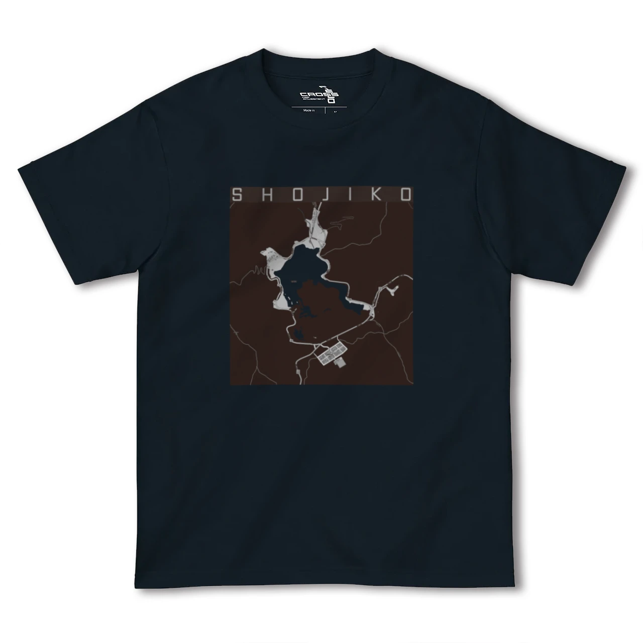 【精進湖（山梨県）】地図柄ヘビーウェイトTシャツ