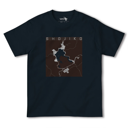 【精進湖（山梨県）】地図柄ヘビーウェイトTシャツ