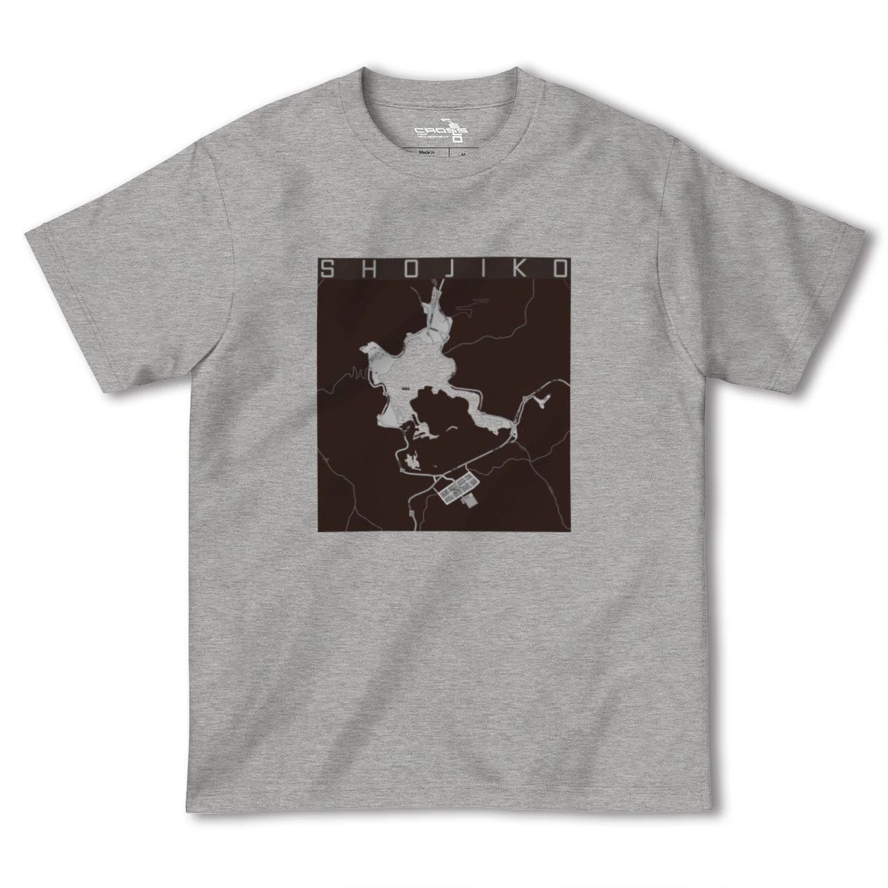 【精進湖（山梨県）】地図柄ヘビーウェイトTシャツ