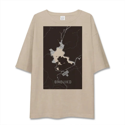 【精進湖（山梨県）】地図柄ビッグシルエットTシャツ