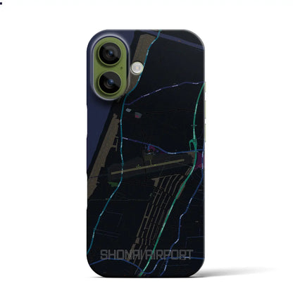 【庄内空港（山形県）】地図柄iPhoneケース（バックカバータイプ）