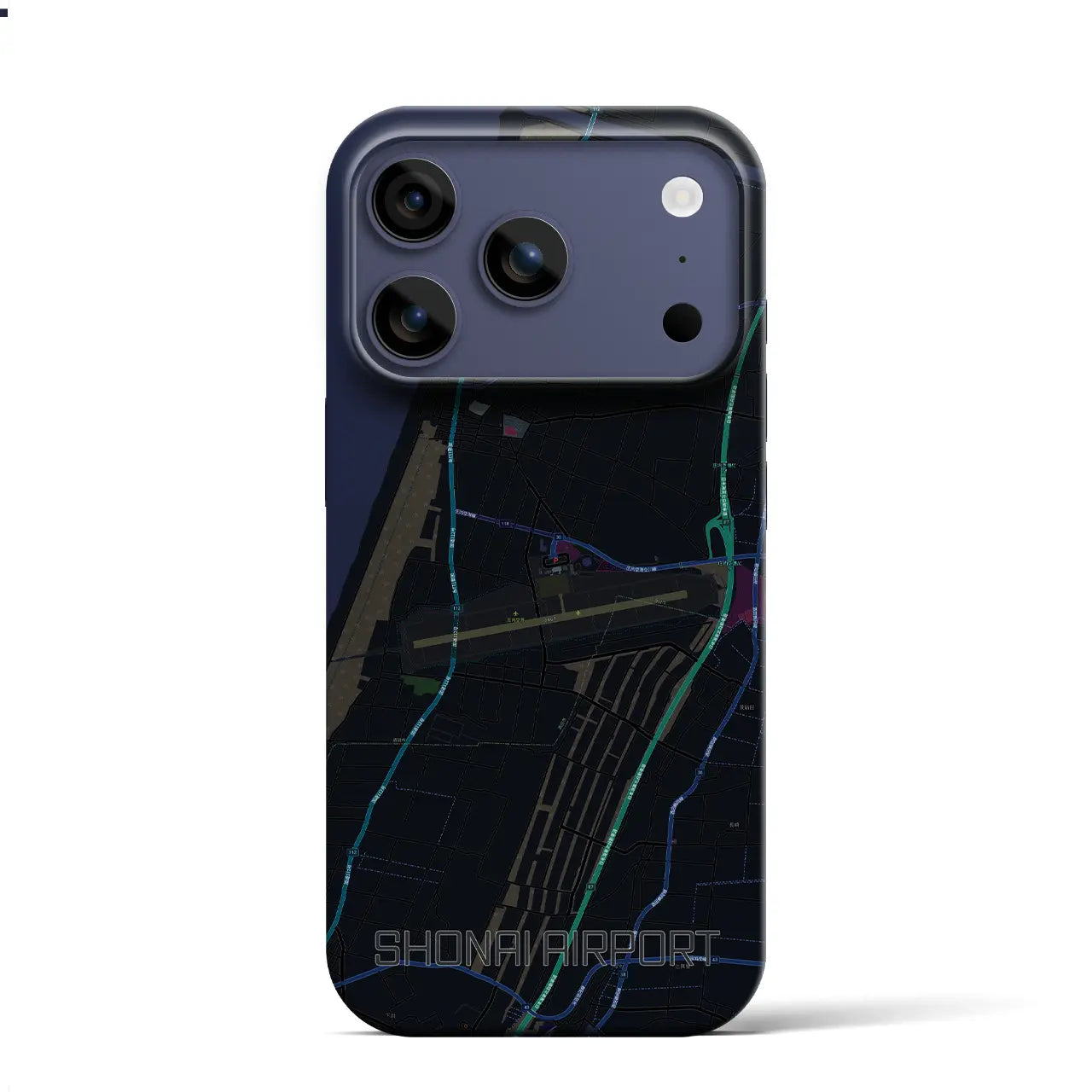 【庄内空港（山形県）】地図柄iPhoneケース（バックカバータイプ）