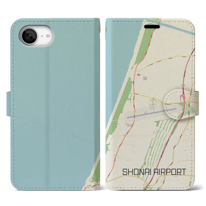 【庄内空港（山形県）】地図柄iPhoneケース（手帳タイプ）