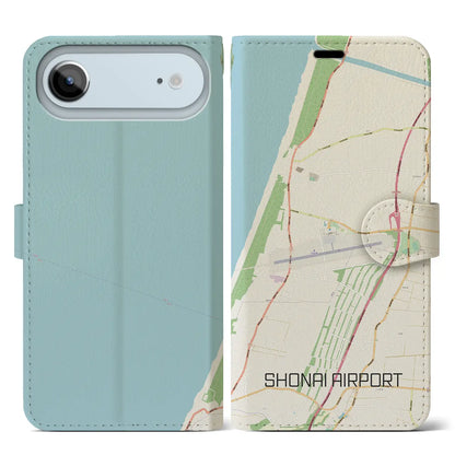 【庄内空港（山形県）】地図柄iPhoneケース（手帳タイプ）