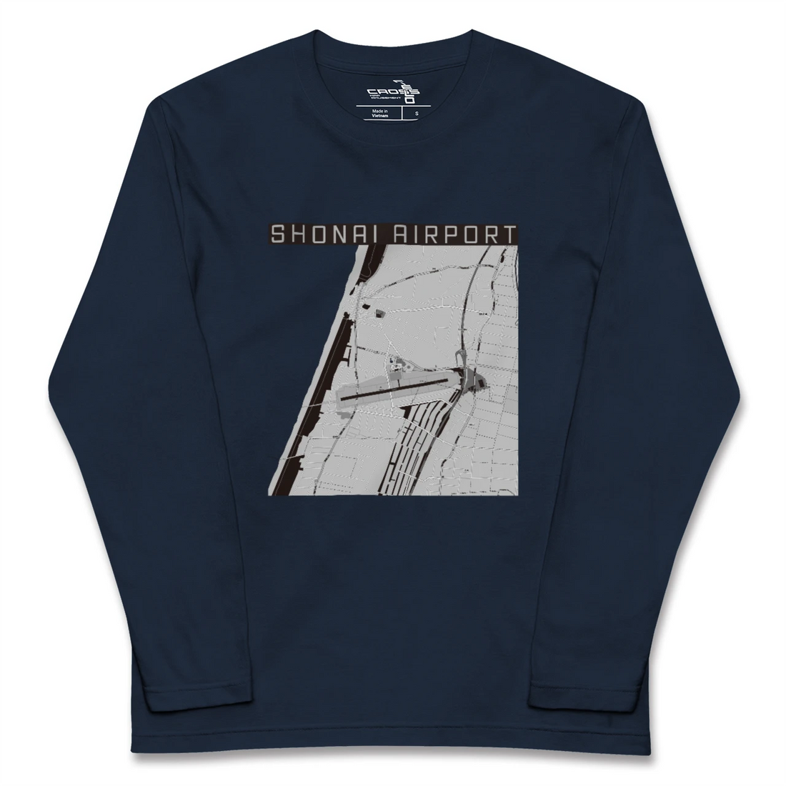 【庄内空港（山形県）】地図柄ロングスリーブTシャツ