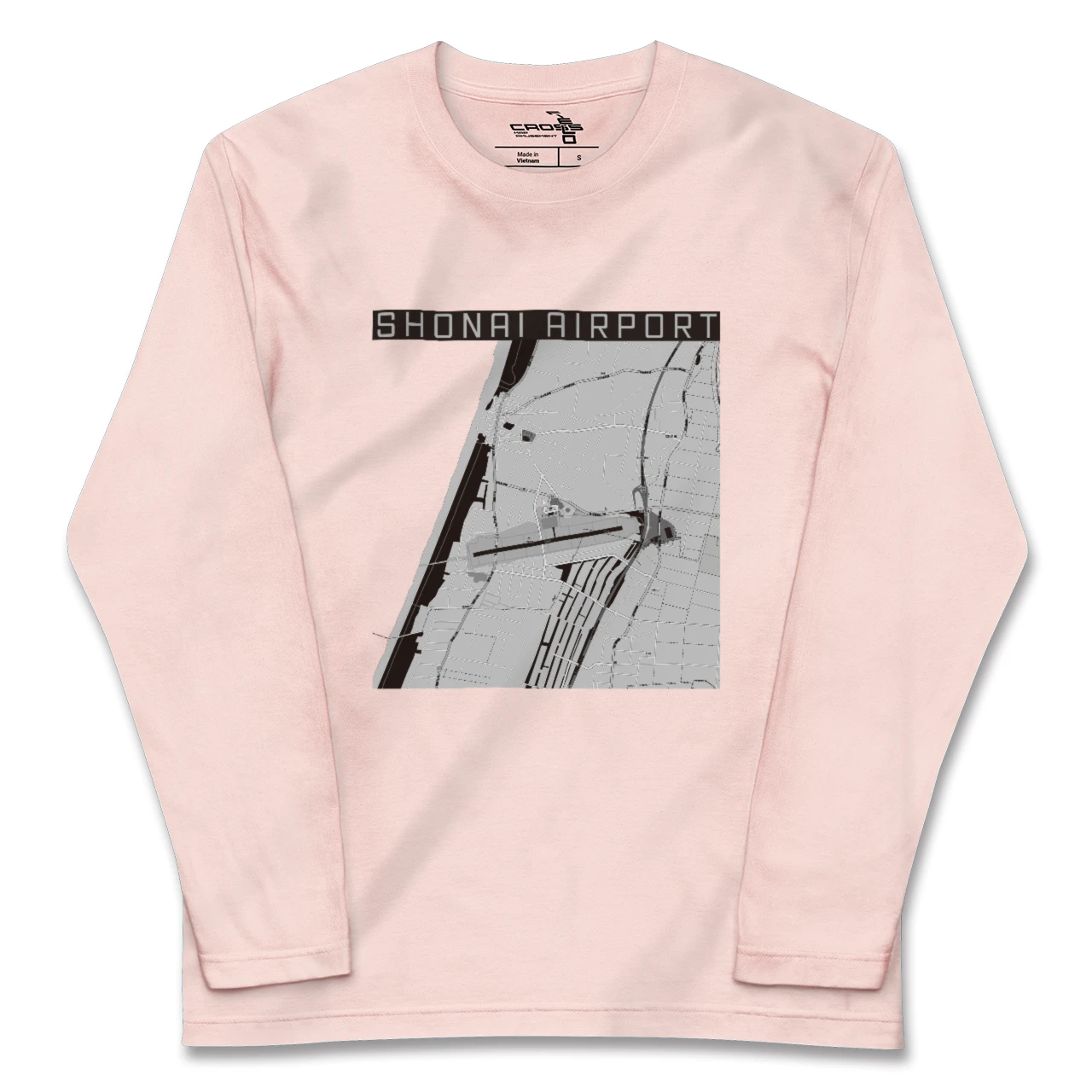 【庄内空港（山形県）】地図柄ロングスリーブTシャツ