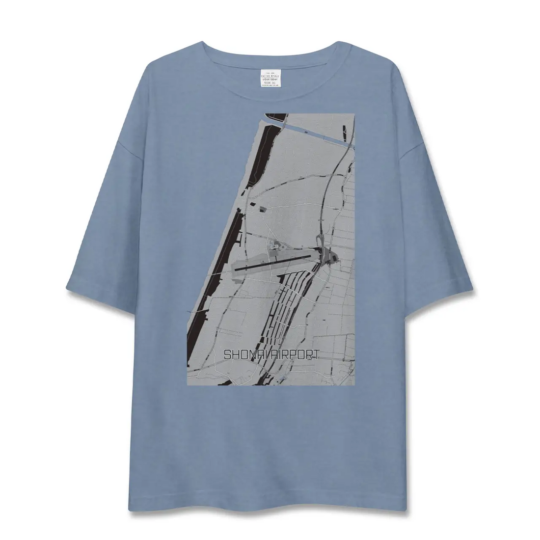 【庄内空港(山形県)】地図柄ビッグシルエットTシャツ