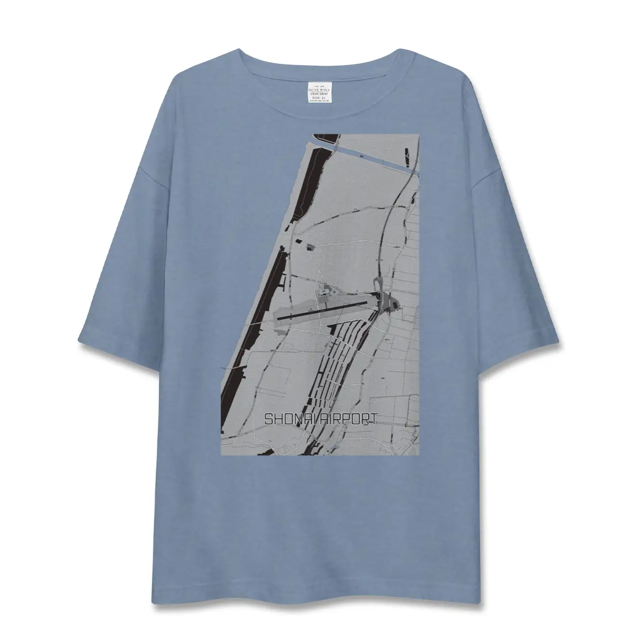 【庄内空港（山形県）】地図柄ビッグシルエットTシャツ