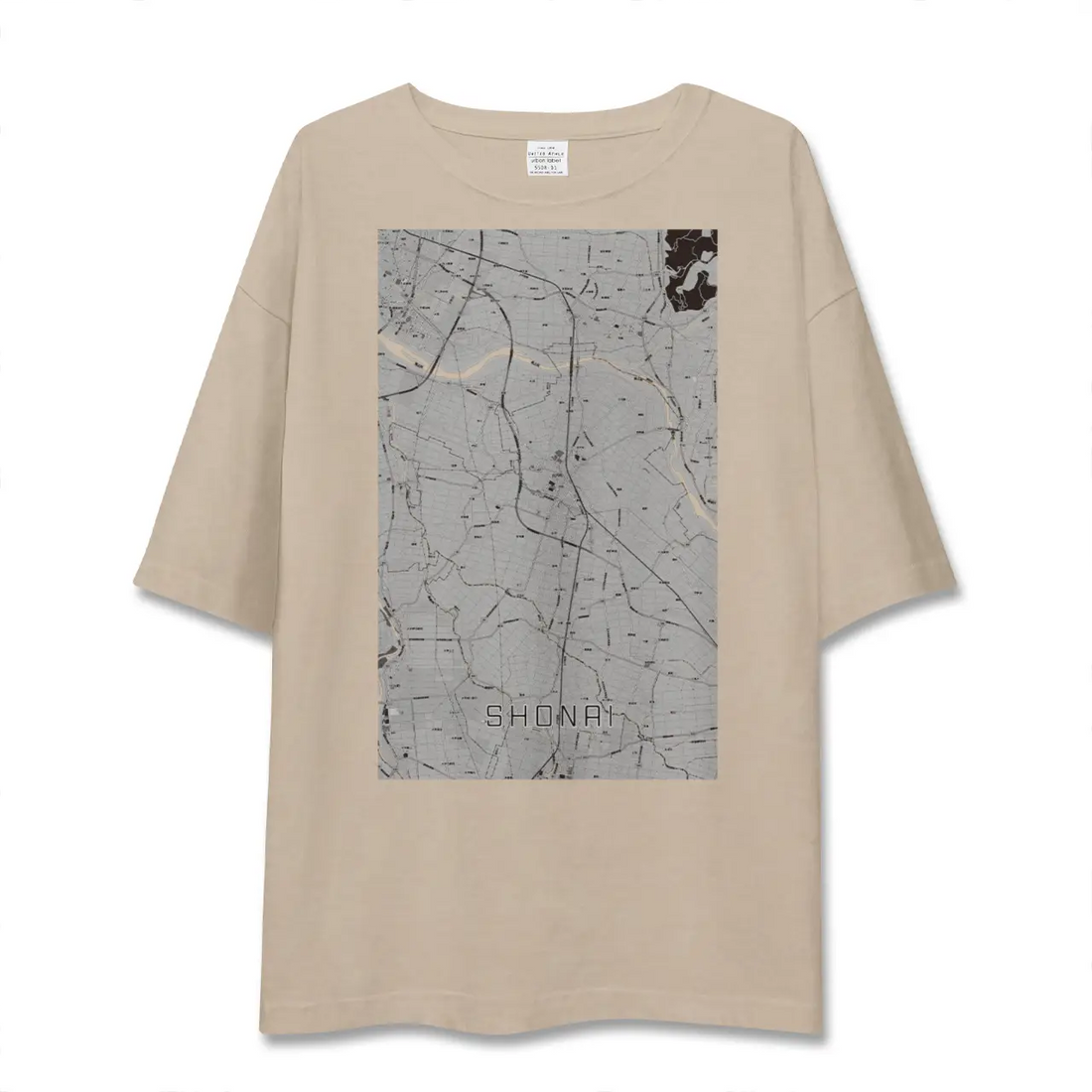【庄内（山形県）】地図柄ビッグシルエットTシャツ