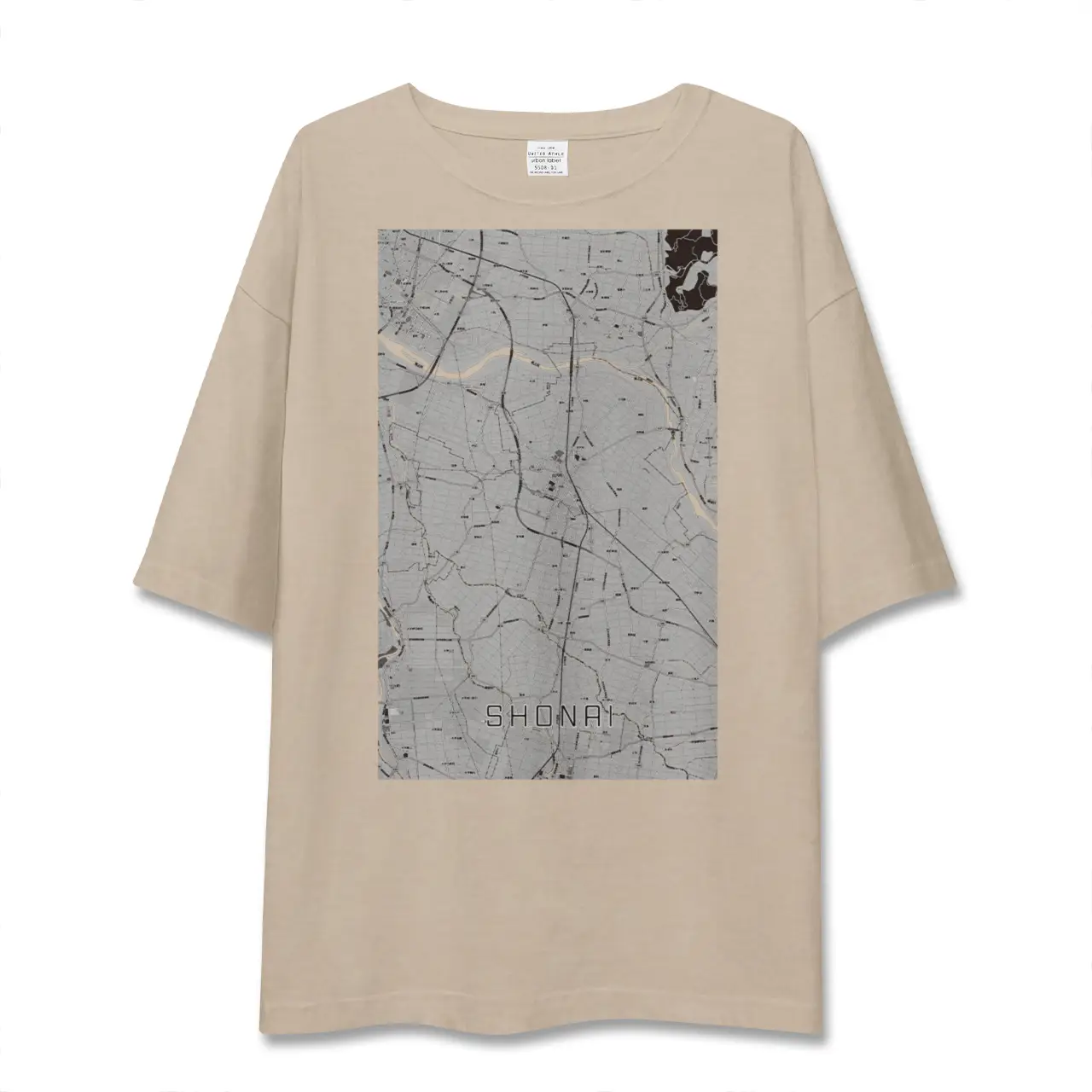 【庄内（山形県）】地図柄ビッグシルエットTシャツ