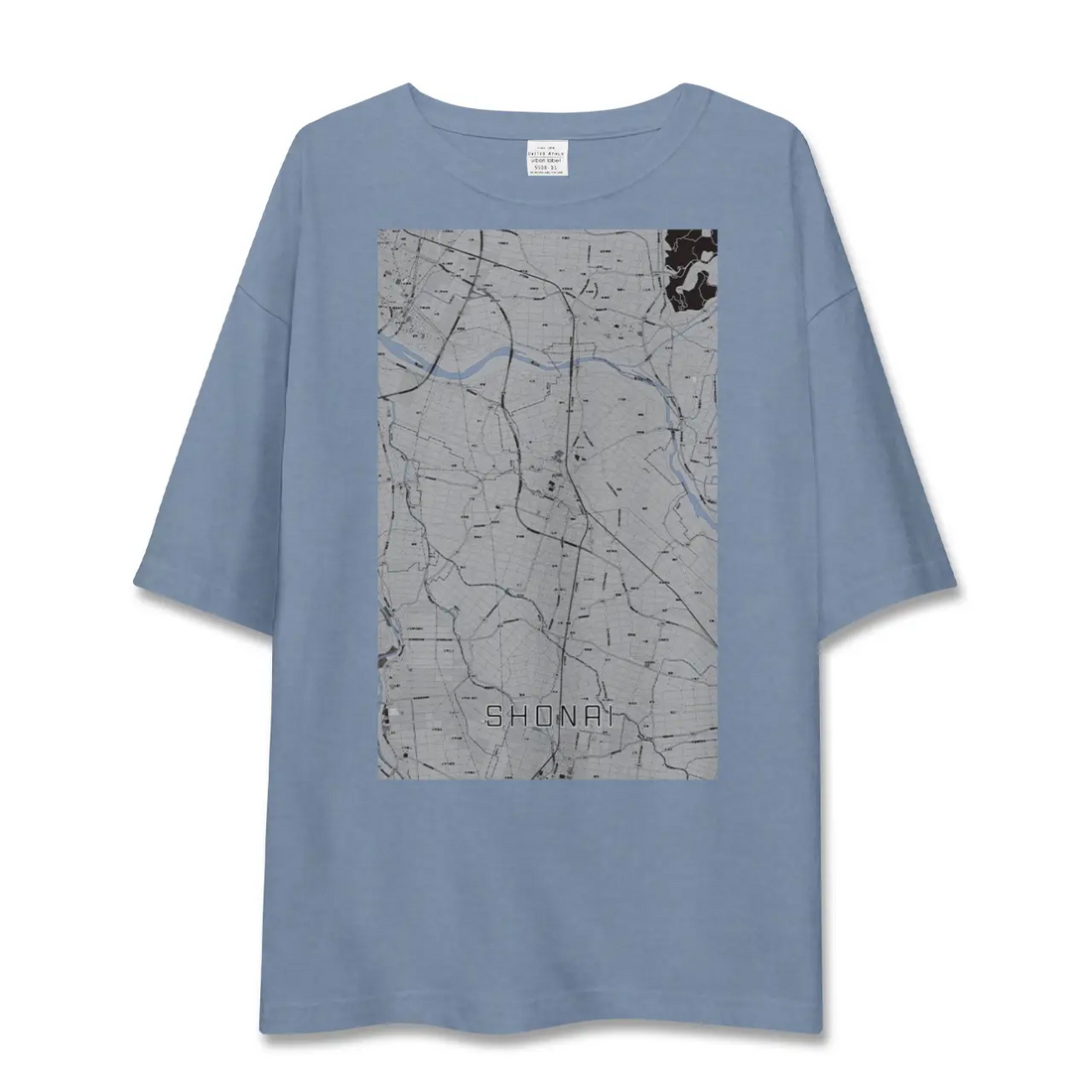 【庄内（山形県）】地図柄ビッグシルエットTシャツ