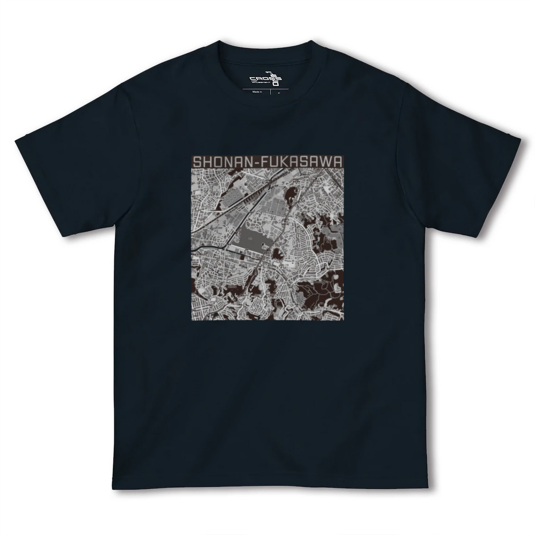 【湘南深沢（神奈川県）】地図柄ヘビーウェイトTシャツ