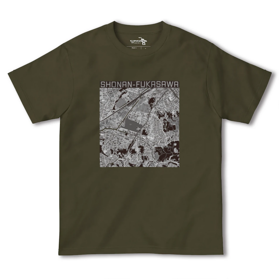 【湘南深沢（神奈川県）】地図柄ヘビーウェイトTシャツ