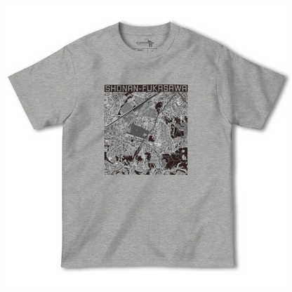 【湘南深沢（神奈川県）】地図柄ヘビーウェイトTシャツ