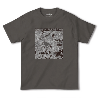 【湘南深沢（神奈川県）】地図柄ヘビーウェイトTシャツ