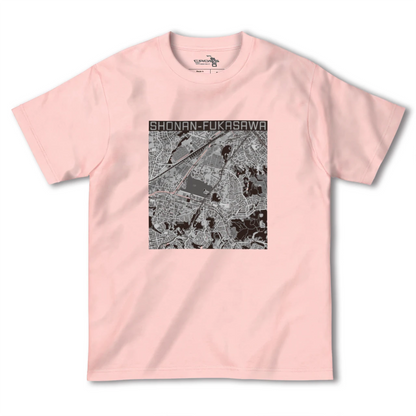 【湘南深沢（神奈川県）】地図柄ヘビーウェイトTシャツ
