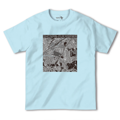 【湘南深沢（神奈川県）】地図柄ヘビーウェイトTシャツ