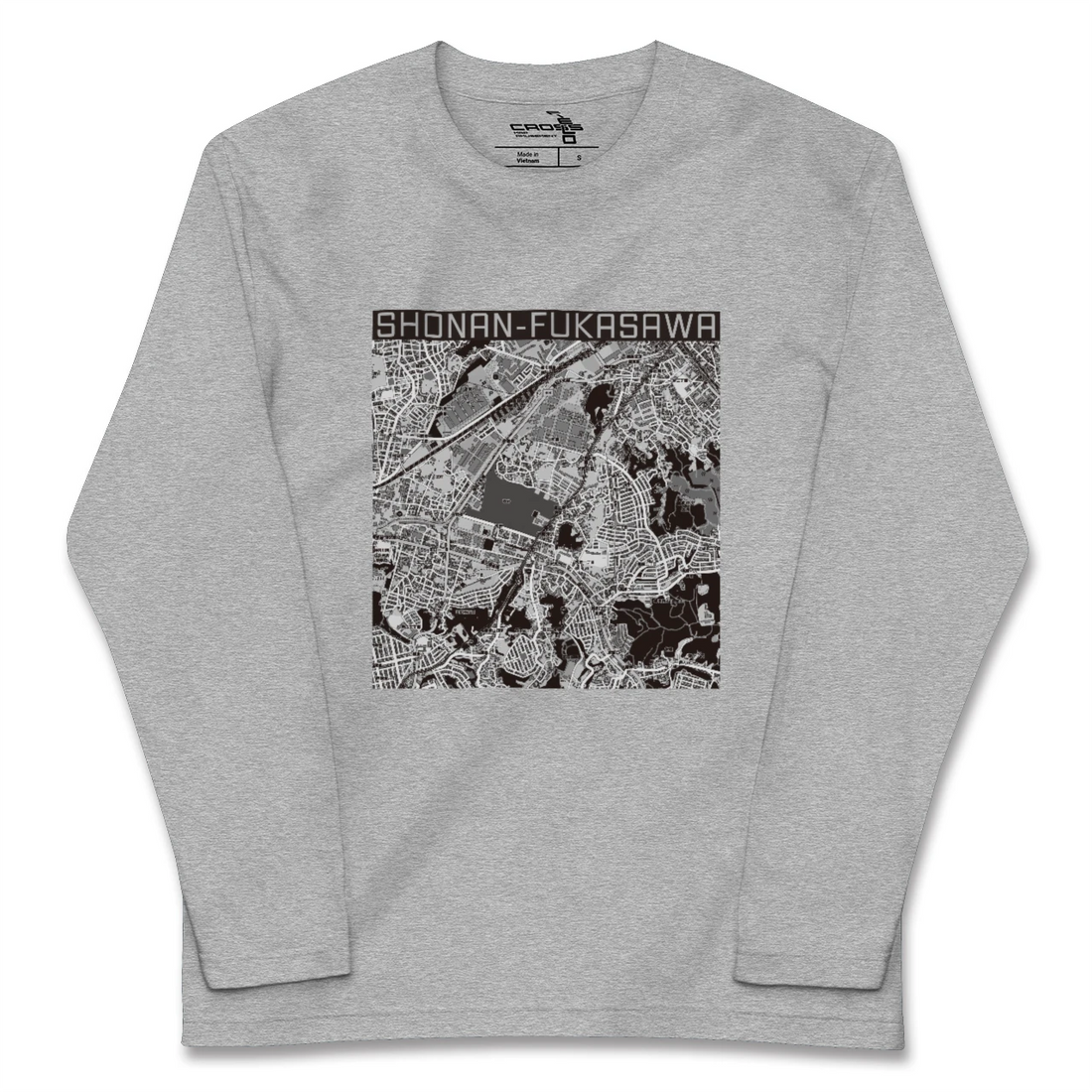 【湘南深沢（神奈川県）】地図柄ロングスリーブTシャツ