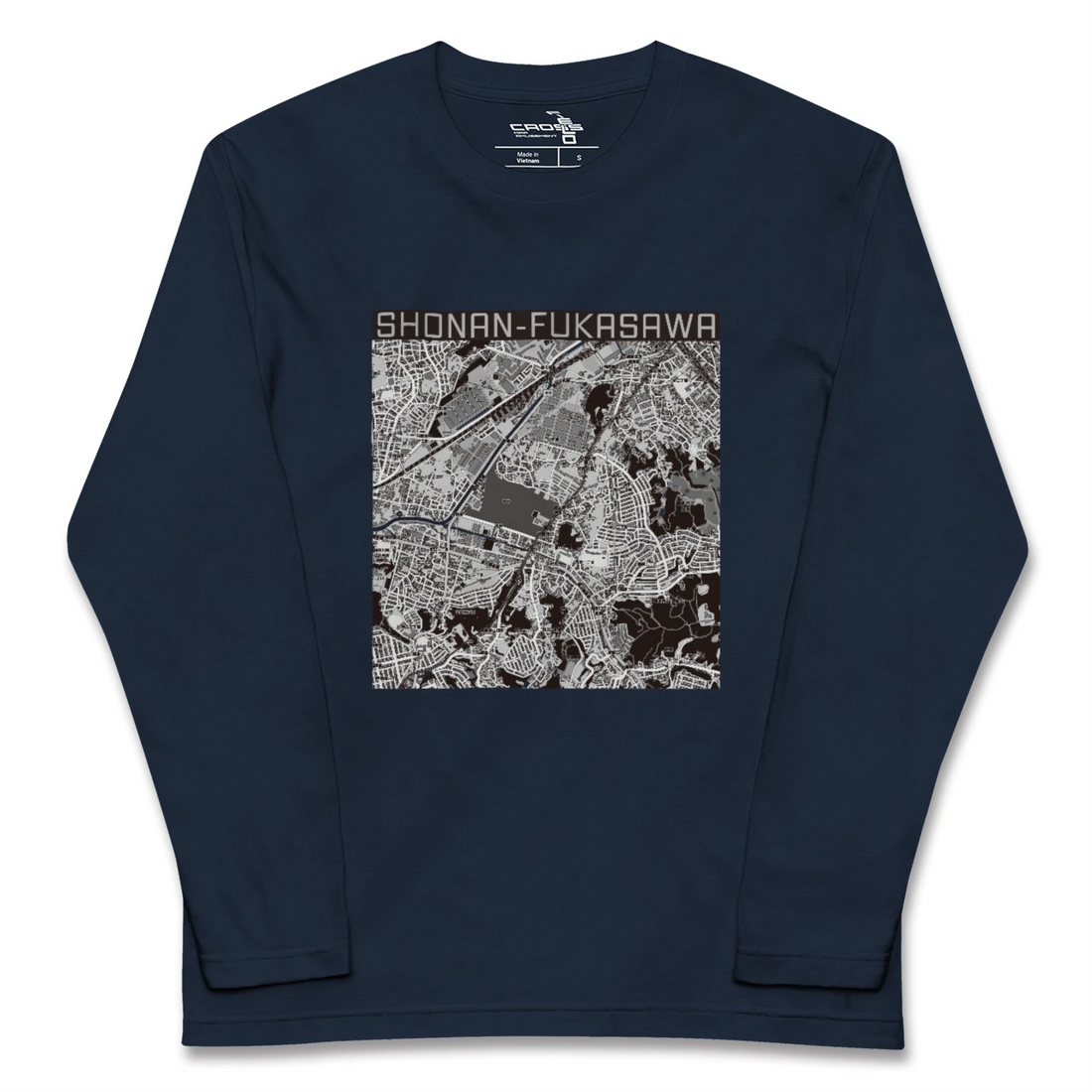 【湘南深沢(神奈川県)】地図柄ロングスリーブTシャツ