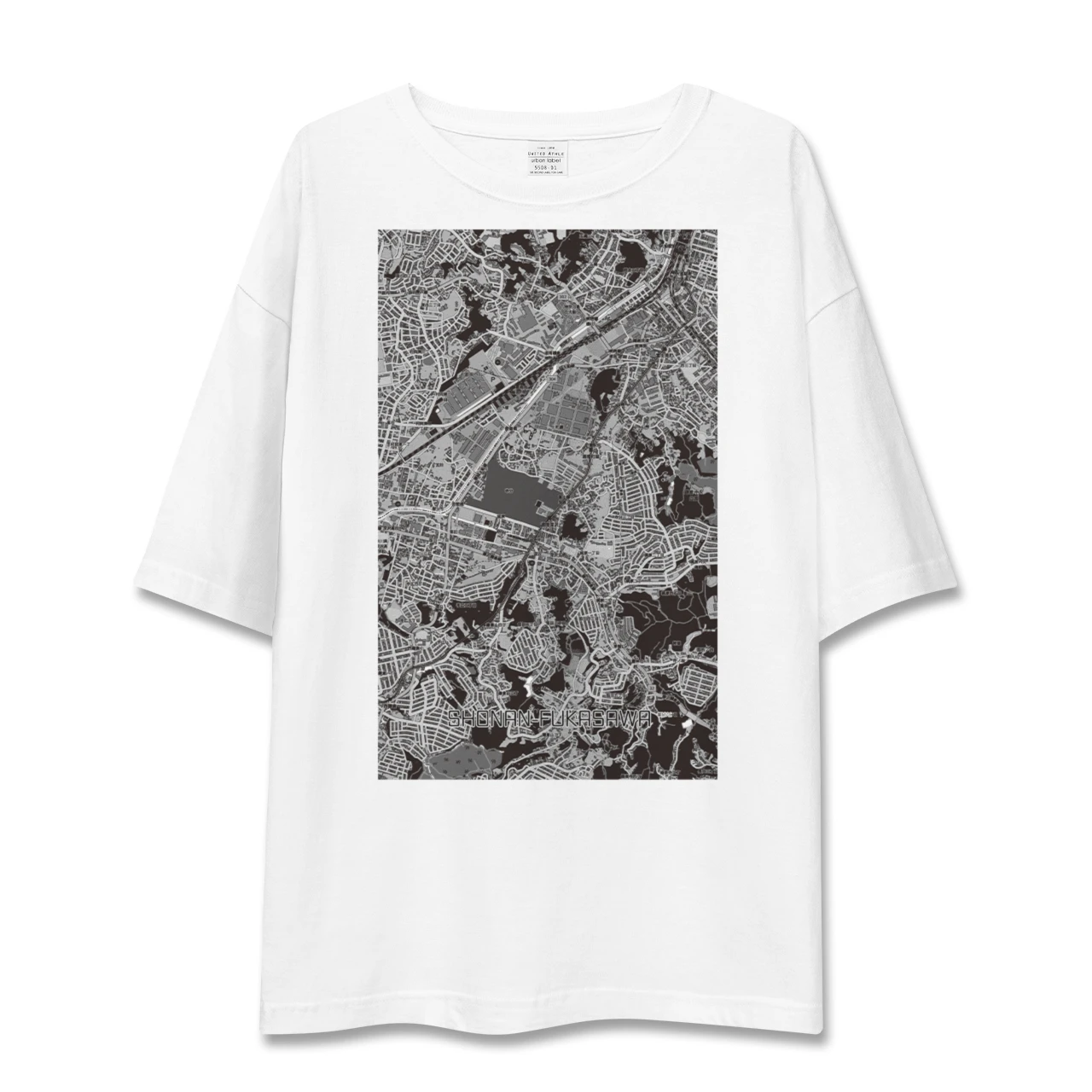 【湘南深沢（神奈川県）】地図柄ビッグシルエットTシャツ