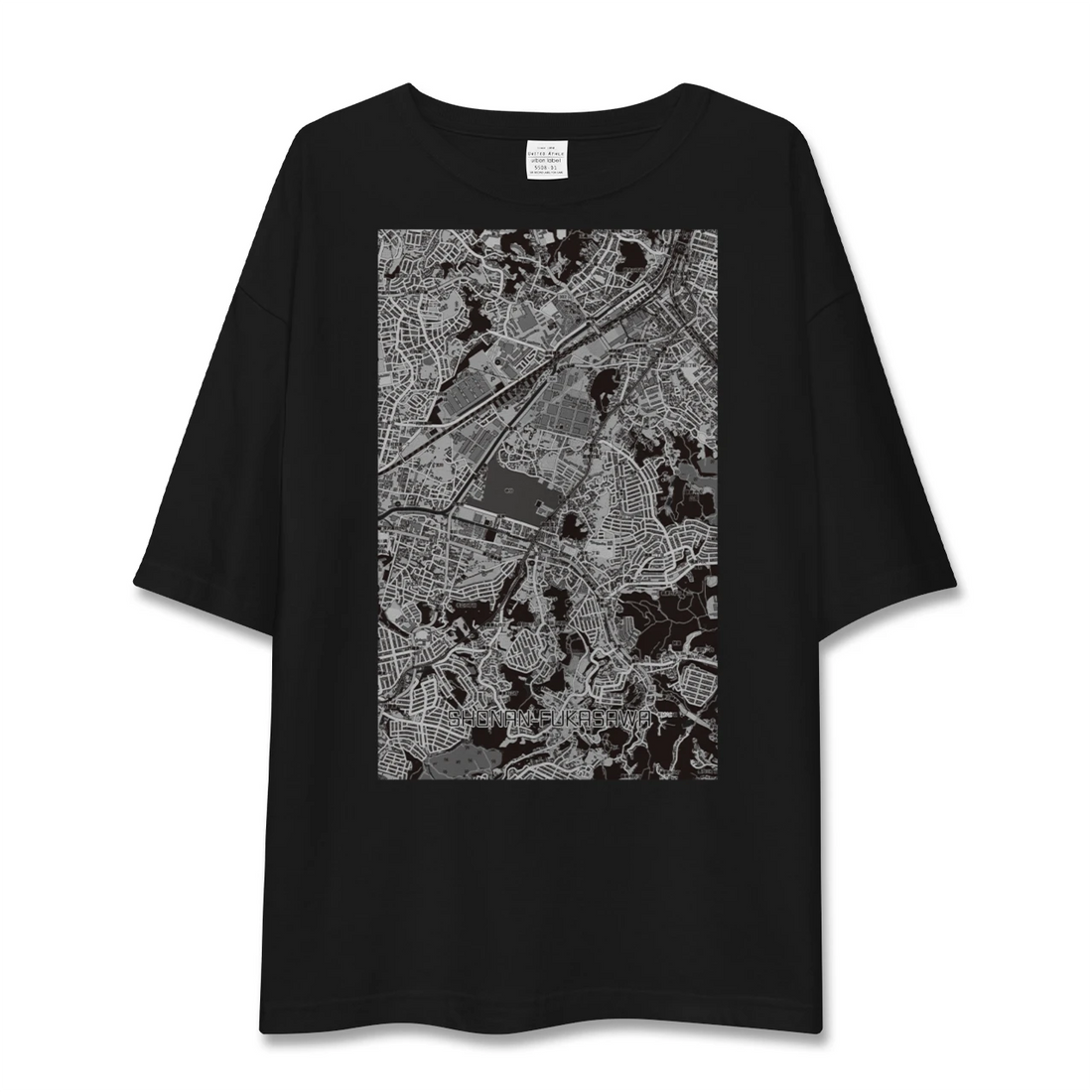 【湘南深沢（神奈川県）】地図柄ビッグシルエットTシャツ