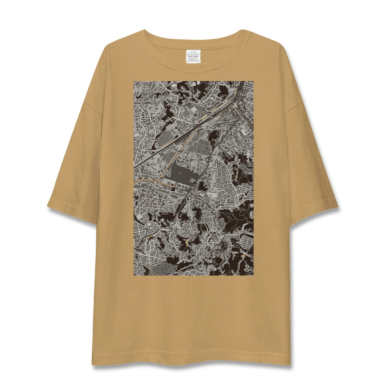 【湘南深沢（神奈川県）】地図柄ビッグシルエットTシャツ