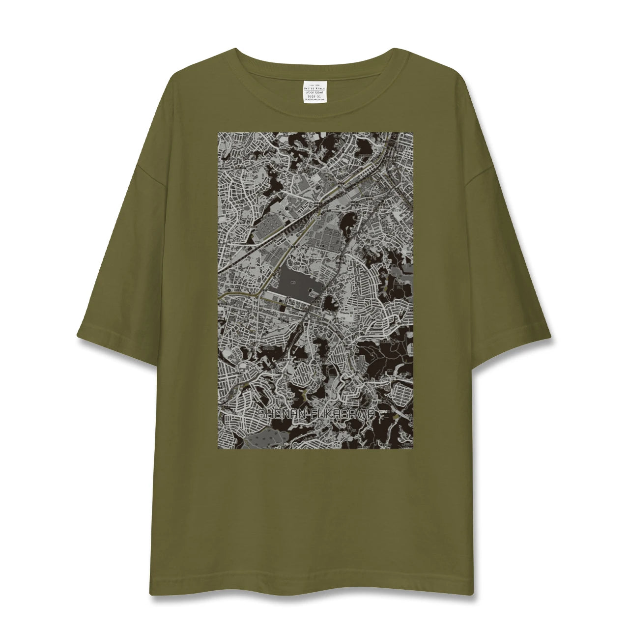 【湘南深沢（神奈川県）】地図柄ビッグシルエットTシャツ