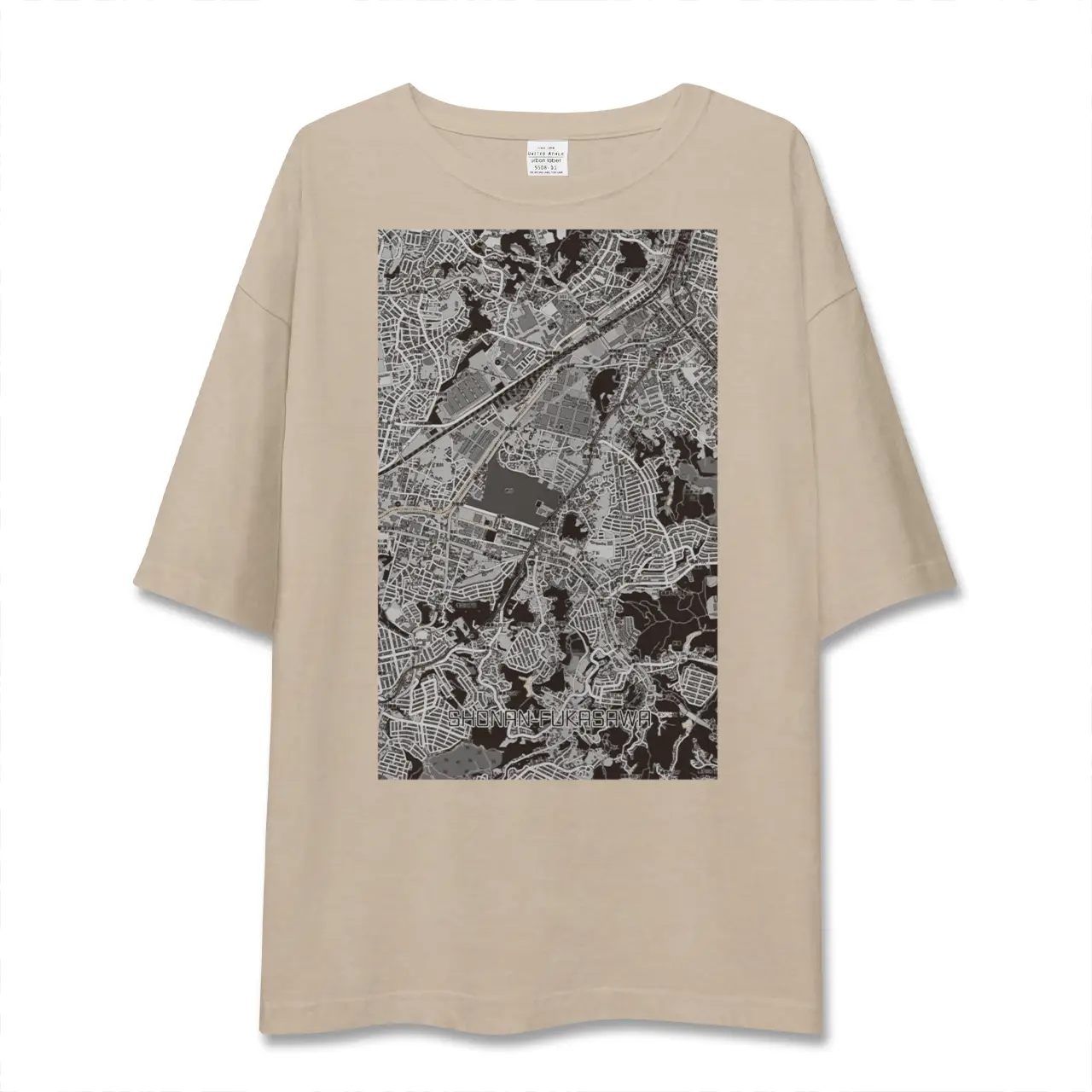 【湘南深沢（神奈川県）】地図柄ビッグシルエットTシャツ