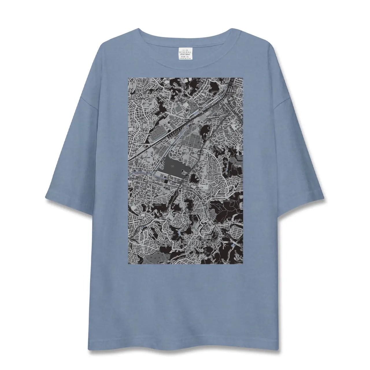 【湘南深沢（神奈川県）】地図柄ビッグシルエットTシャツ