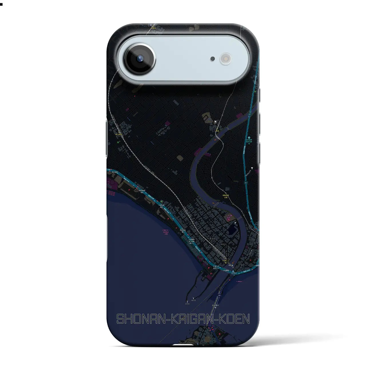 【湘南海岸公園（神奈川県）】地図柄iPhoneケース（バックカバータイプ）