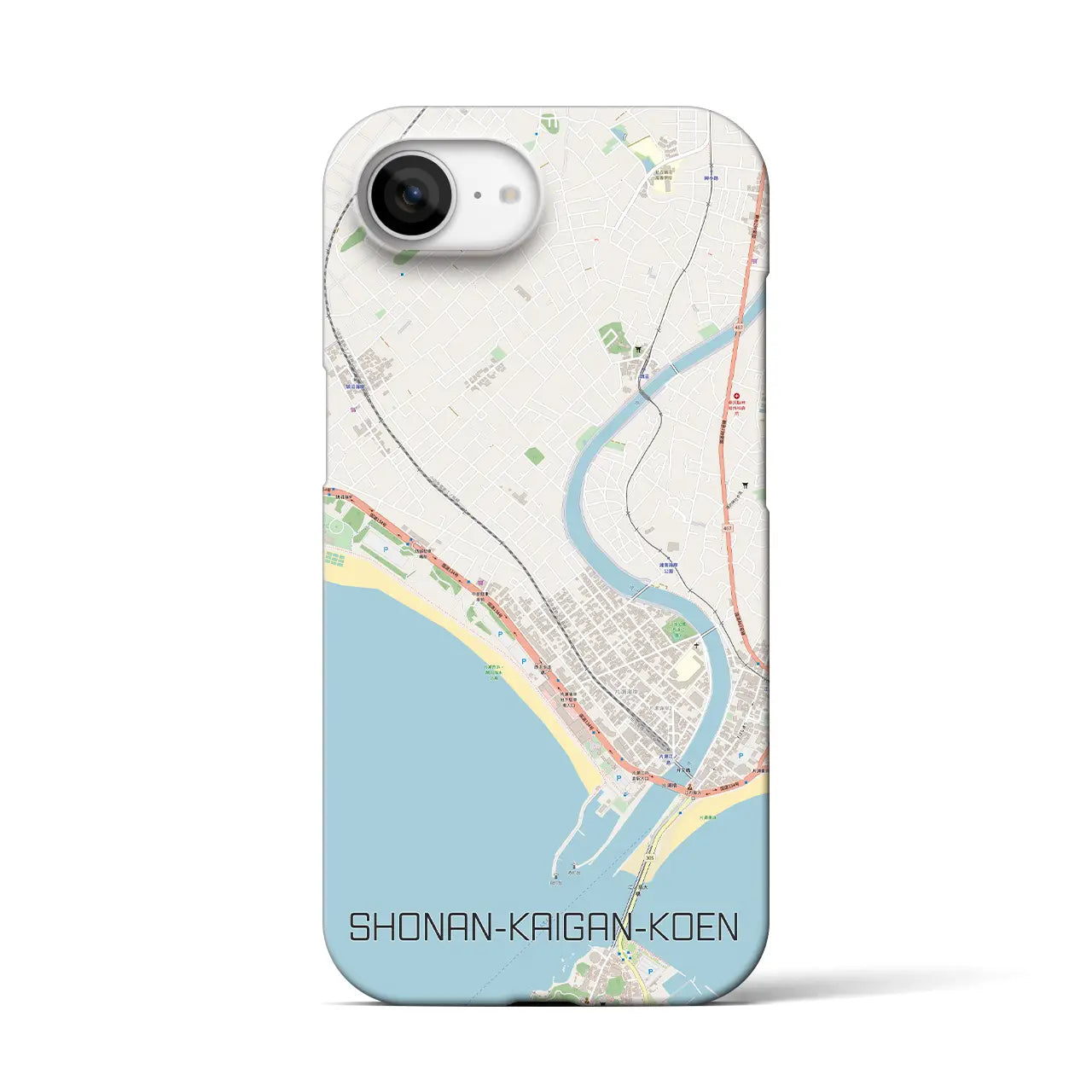 【湘南海岸公園（神奈川県）】地図柄iPhoneケース（バックカバータイプ）