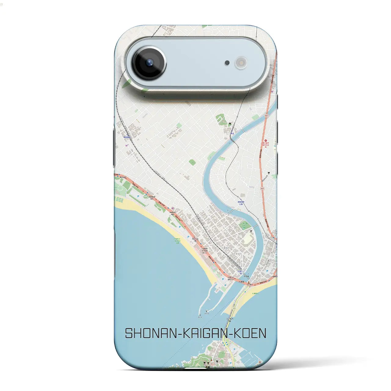 【湘南海岸公園（神奈川県）】地図柄iPhoneケース（バックカバータイプ）ナチュラル・iPhone 17 Pro Max 用