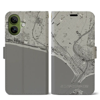 【湘南海岸公園（神奈川県）】地図柄iPhoneケース（手帳タイプ）