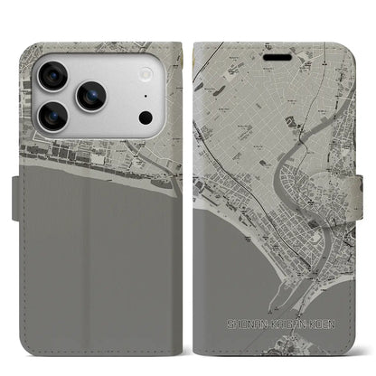 【湘南海岸公園（神奈川県）】地図柄iPhoneケース（手帳タイプ）