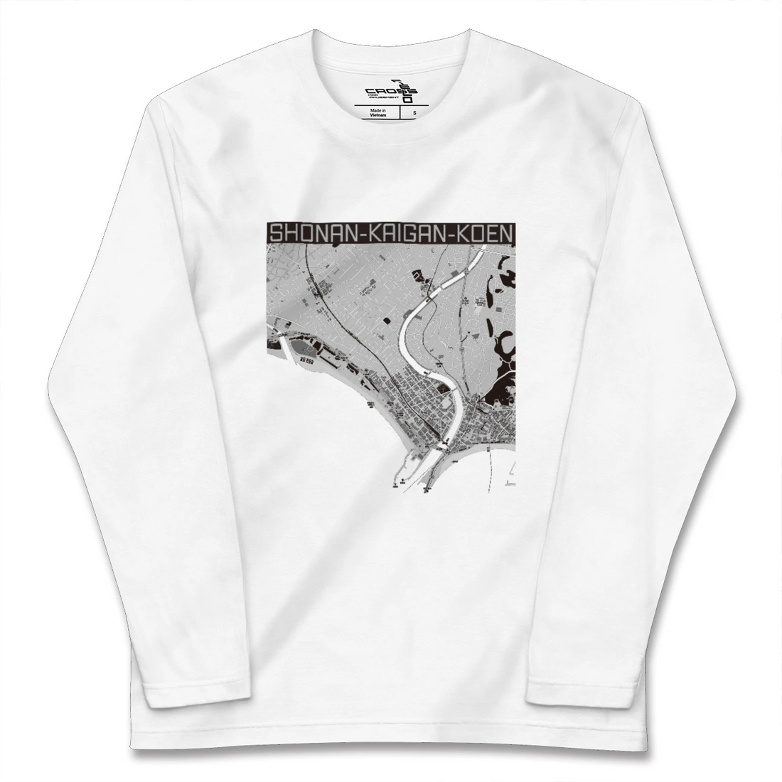 【湘南海岸公園（神奈川県）】地図柄ロングスリーブTシャツ