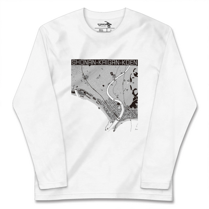 【湘南海岸公園（神奈川県）】地図柄ロングスリーブTシャツ